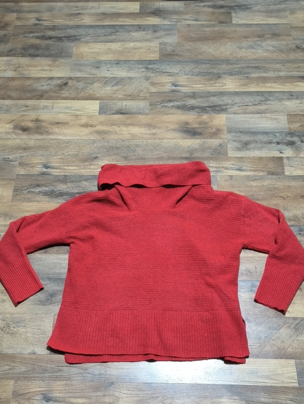 Time and Tru Red Cowlneck Sweater